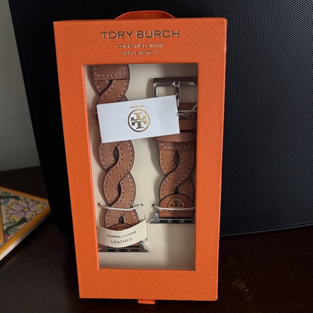 NWT Tory Burch Braided Leather Apple Watch Band 38mm/40mm